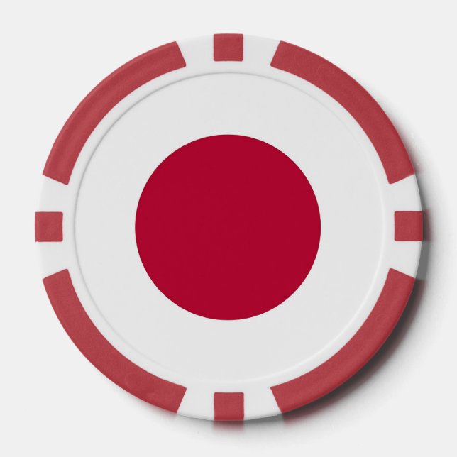 Poker-Chips mit japanischer Flagge Pokerchips (Vorderseite)