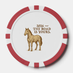 Poker-Chips mit motivierendem Text und Pferd Pokerchips