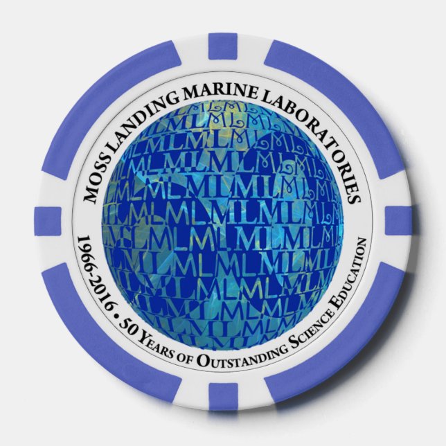 Poker Chips: MLML 50 Jahre (Globus) Pokerchips (Vorderseite)