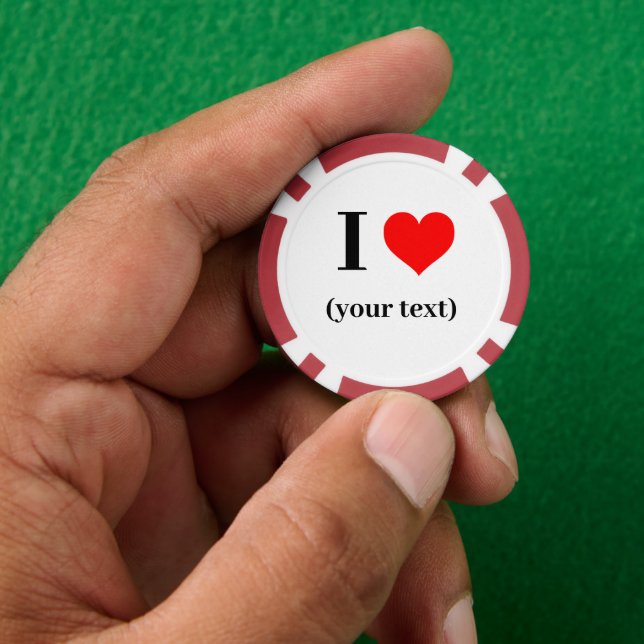 Poker-Chips - Personalisiert - Bild hinzufügen / T Pokerchips (Hand)
