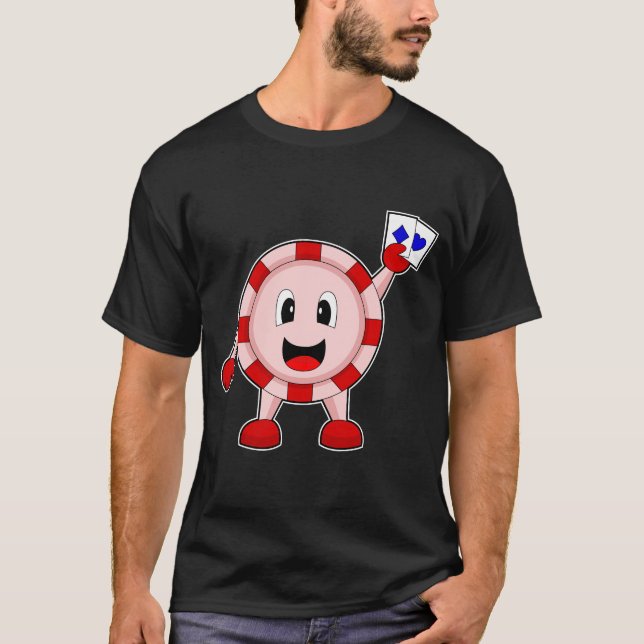 Poker Chips Poker Poker Karten Kartenspiel T-Shirt (Vorderseite)