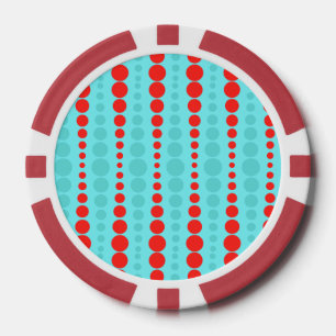 Poker-Chips Retro Rot und Türkis Pokerchips