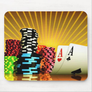 Poker Chips und Spielkarten-Mousepad Mousepad