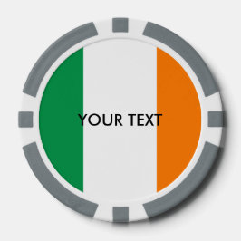 Poker-Chips unter der irischen Flagge für Irland Pokerchips