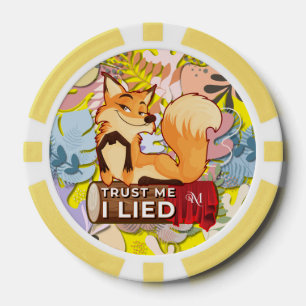 Poker-Chips: Vertrau mir, ich habe gelogen (gelb) Pokerchips