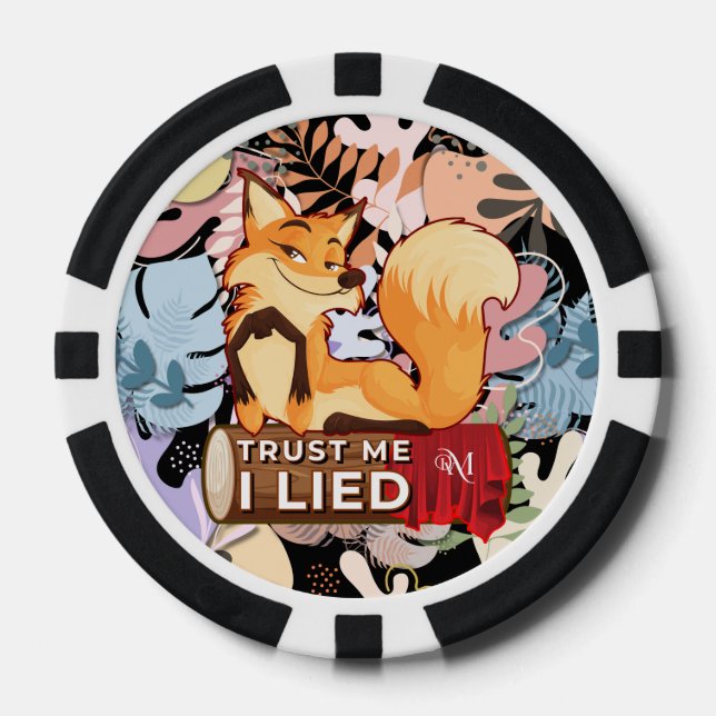 Poker Chips : Vertraue mir, ich Lied (schwarz) (Vorderseite)