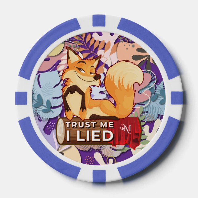 Poker Chips : Vertraut mir, ich Lied (blau) (Vorderseite)