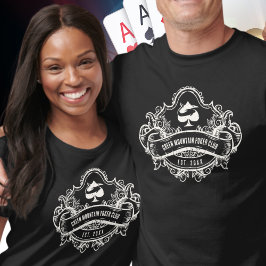 Poker Club Turniername Sponsor auf der Rückseite T-Shirt