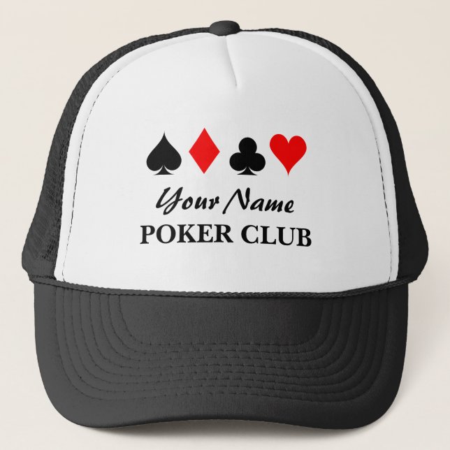 Poker-Clubfahrer mit individuellem Geschenk Truckerkappe (Vorderseite)
