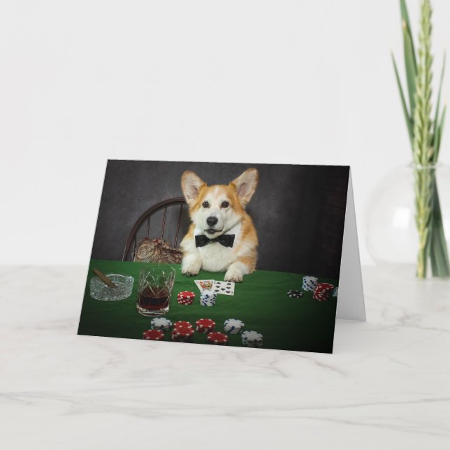 Poker Corgi Blankokarte Karte (Vorderseite)