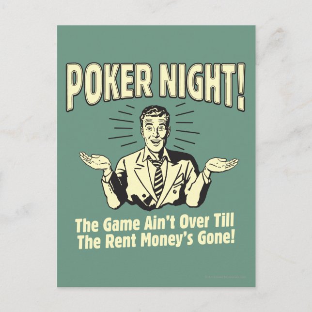 Poker: Das Spiel ist noch nicht vorbei Postkarte (Vorderseite)