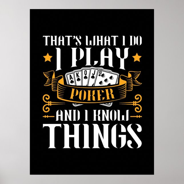 Poker, das spiele ich poster (Vorne)