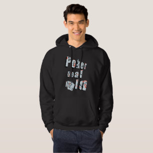 Poker, Deal Me In Logo, Herren Schwarze Kapuzenjac Hoodie