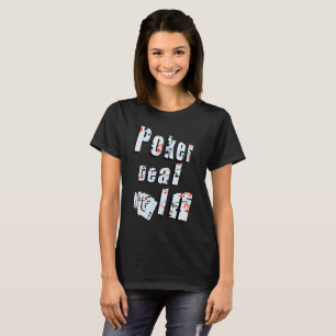 Poker, Deal Me In Logo, T-Shirt Black Mesdames.