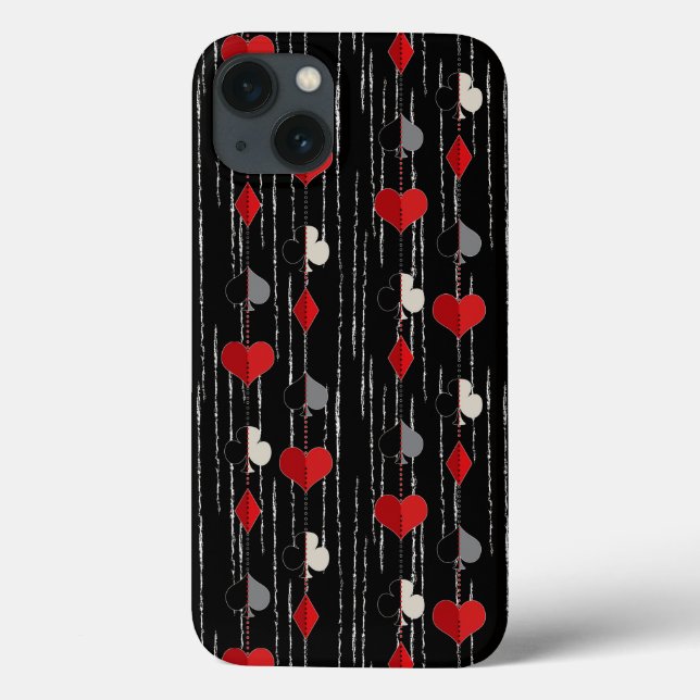Poker, der Kartensymbole abspielt. Case-Mate iPhone Hülle (Rückseite)