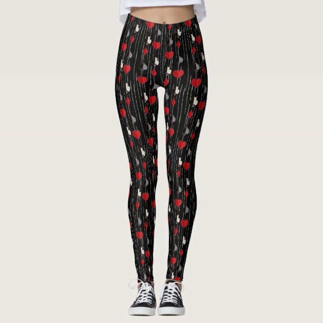 Poker, der Kartensymbole abspielt. Leggings (Vorderseite)