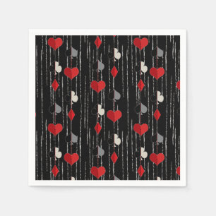 Poker, der Kartensymbole abspielt. Serviette