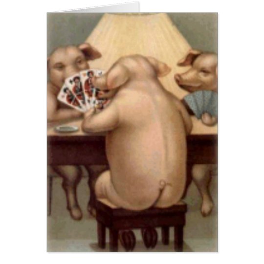 Poker, der Schwein-Karte (freien Raum, spielt) Karte