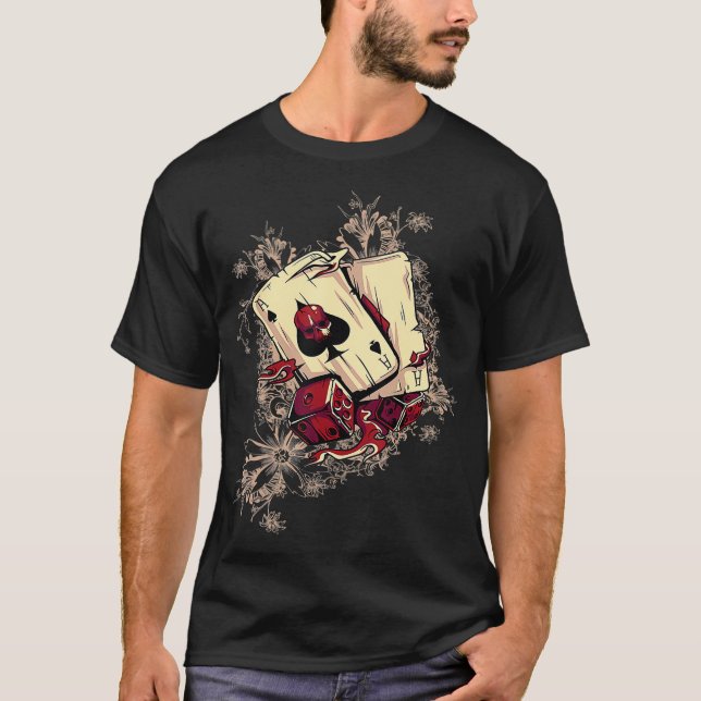 Poker-Design-Pocket-Verbindung von Aces  T-Shirt (Vorderseite)