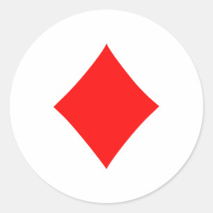 Poker-Diamanten Runder Aufkleber
