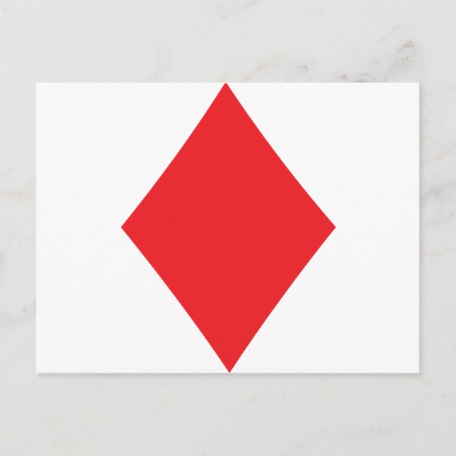 Poker Diamond Card Anzug spielen Postkarte (Vorderseite)