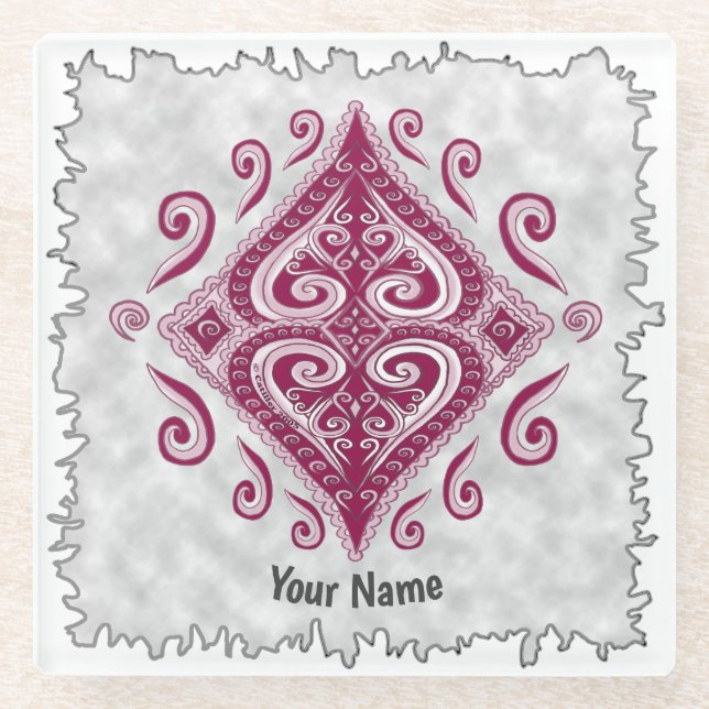 Poker Diamonds Glasuntersetzer (Vorderseite)