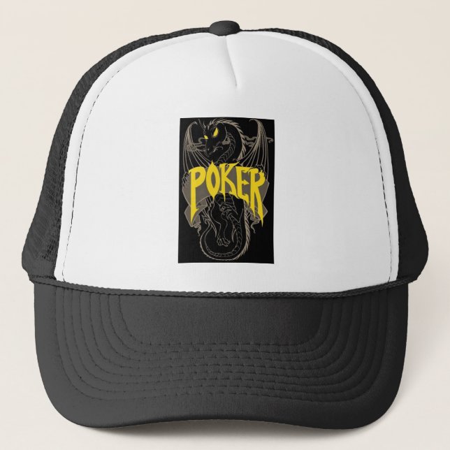 Poker-Drache Truckerkappe (Vorderseite)