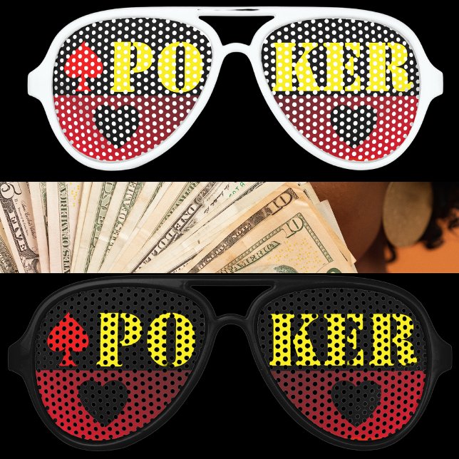 Poker dunkelrote schwarze Fake-Sonnenbrille Partybrille (Von Creator hochgeladen)