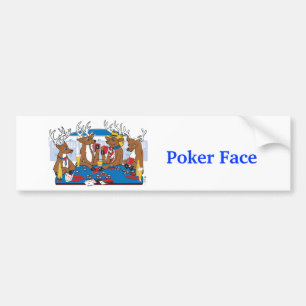 Poker Face Deer Autoaufkleber