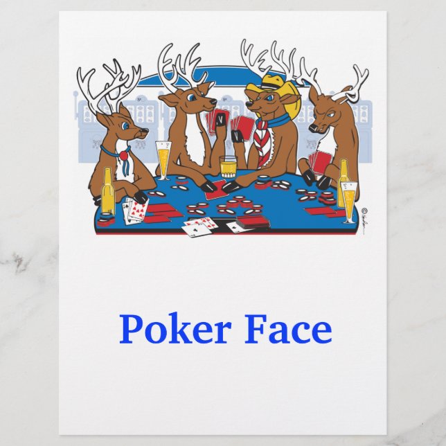 Poker Face Deer Flyer (Vorne)