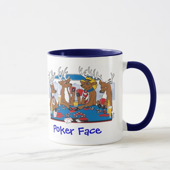 Poker Face Deer Tasse (Rechts)