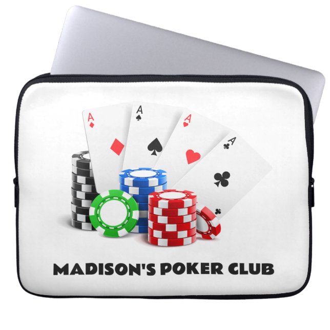 Poker für benutzerdefinierter Text / Casino Laptopschutzhülle (Vorderseite)