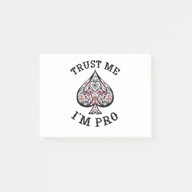 Poker Gamer Funny Quote Design Post-it Klebezettel (Vorderseite)