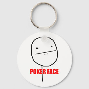Poker-Gesicht Meme Schlüsselanhänger