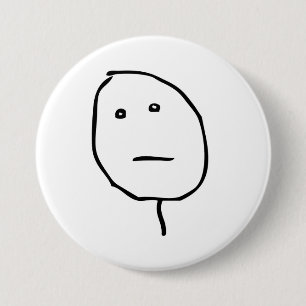 Poker-Gesichts-Raserei-Gesicht Meme Button