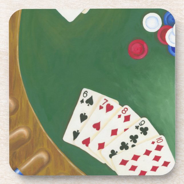 Poker gewinnen sechs bis zehn getränkeuntersetzer (Vorderseite)