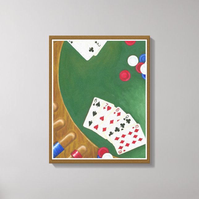 Poker gewinnen sechs bis zehn leinwanddruck (Vorderseite)