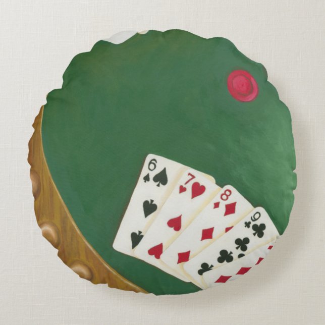 Poker gewinnen sechs bis zehn rundes kissen (Vorderseite)