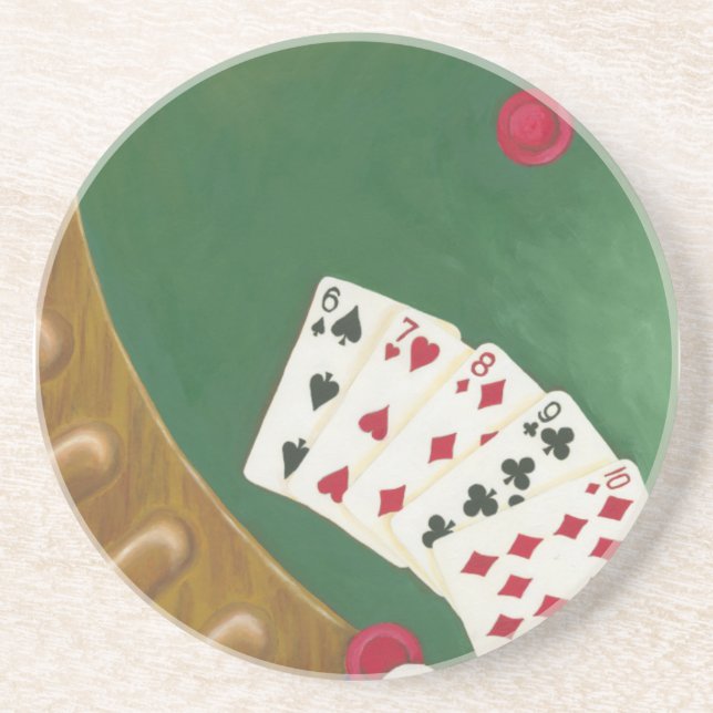 Poker gewinnen sechs bis zehn sandstein untersetzer (Vorne)