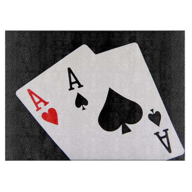 Poker Glass Cutting Board Schneidebrett (Vorderseite)
