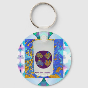 Poker-Goldmeister-Glas Schlüsselanhänger