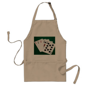 Poker Hand - drei von einer Art - Ass Schürze