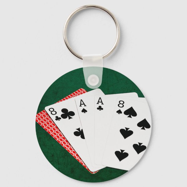 Poker Hand - Hand des Toten Schlüsselanhänger (Vorderseite)