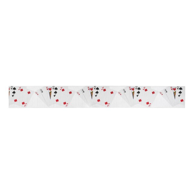 Poker Hände - eine Seite - As Ripsband (Vorderseite)