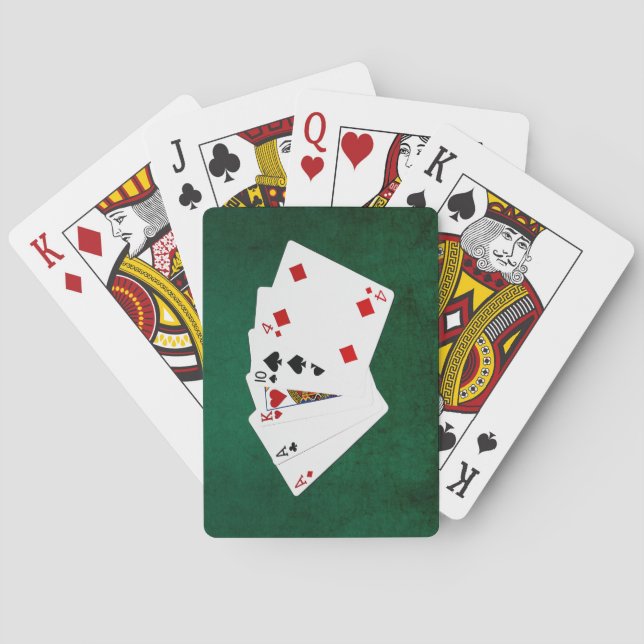 Poker Hände - eine Seite - As Spielkarten (Rückseite)