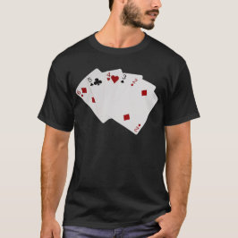 Poker Hände - gerade - sechs bis zwei T-Shirt