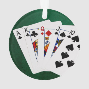 Poker Hände - gerade - zwischen 1 und 10 Ornament