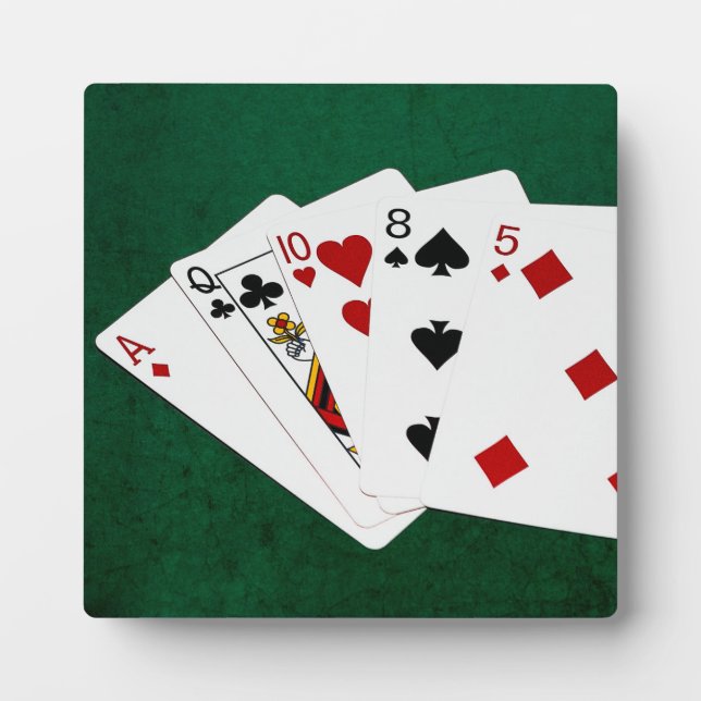 Poker-Hände - hohe Karte - As Fotoplatte (Vorderseite)