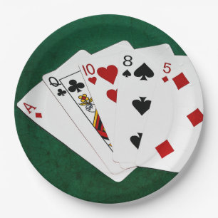 Poker-Hände - hohe Karte - As Pappteller