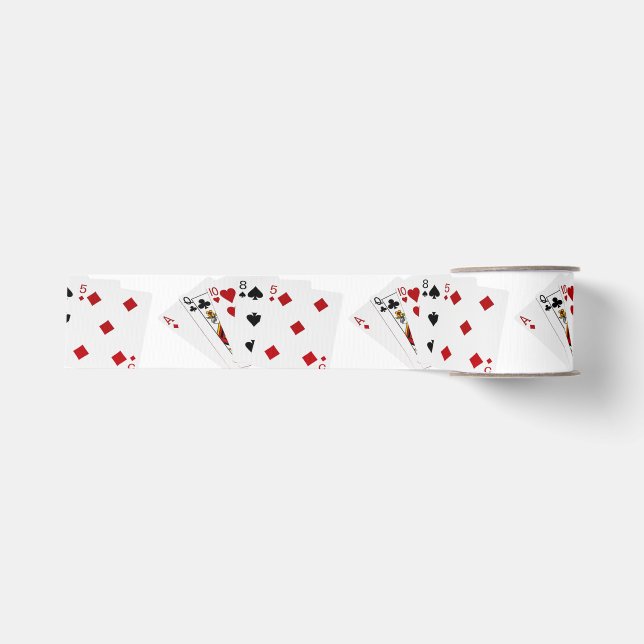Poker-Hände - hohe Karte - As Ripsband (Vorderseite)